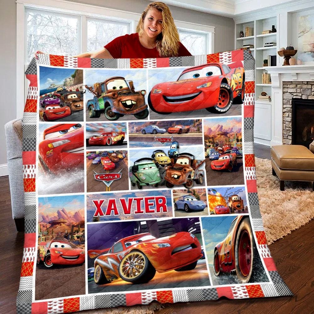 Personalized Cars Lightning Mcqueen Quilt Lightning Mcqueen Fleece Blanket Cars Birthday Gifts For Toddlers Christmas Gifts For Kids 39aa2