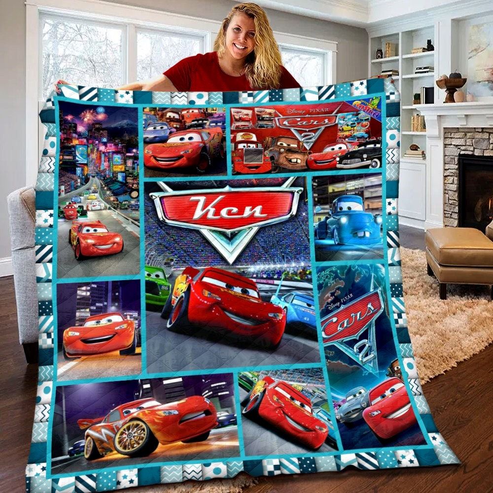 Personalized Cars Lightning Mcqueen Quilt Lightning Mcqueen Fleece Blanket Cars Birthday Gifts For Toddlers Christmas Gifts For Kids