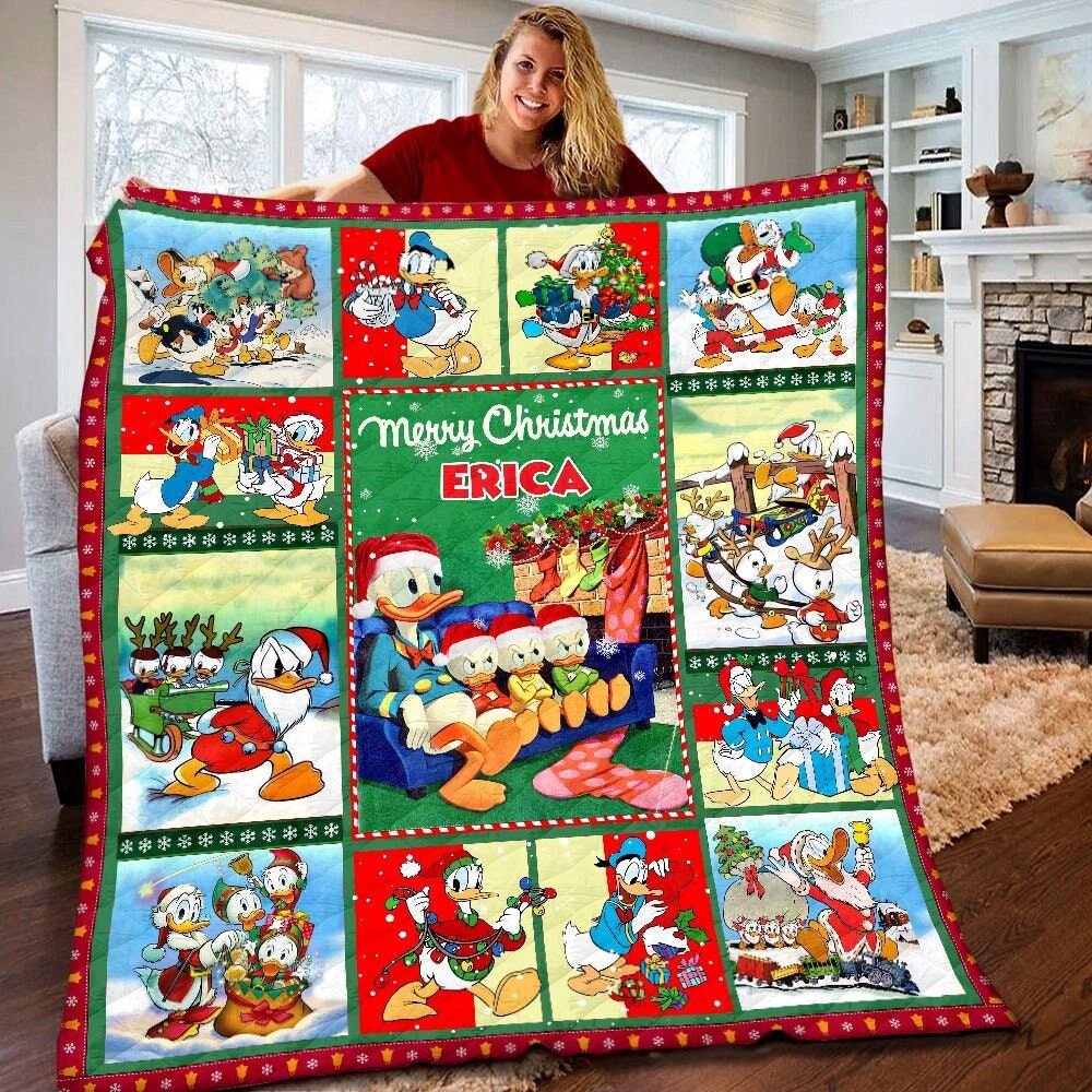 Personalized Disney Donald Duck Blanket Donald Duck Quilt Disney Donald Duck Christmas Blanket Donald Duck Xmas Gift For Kids S7lyp