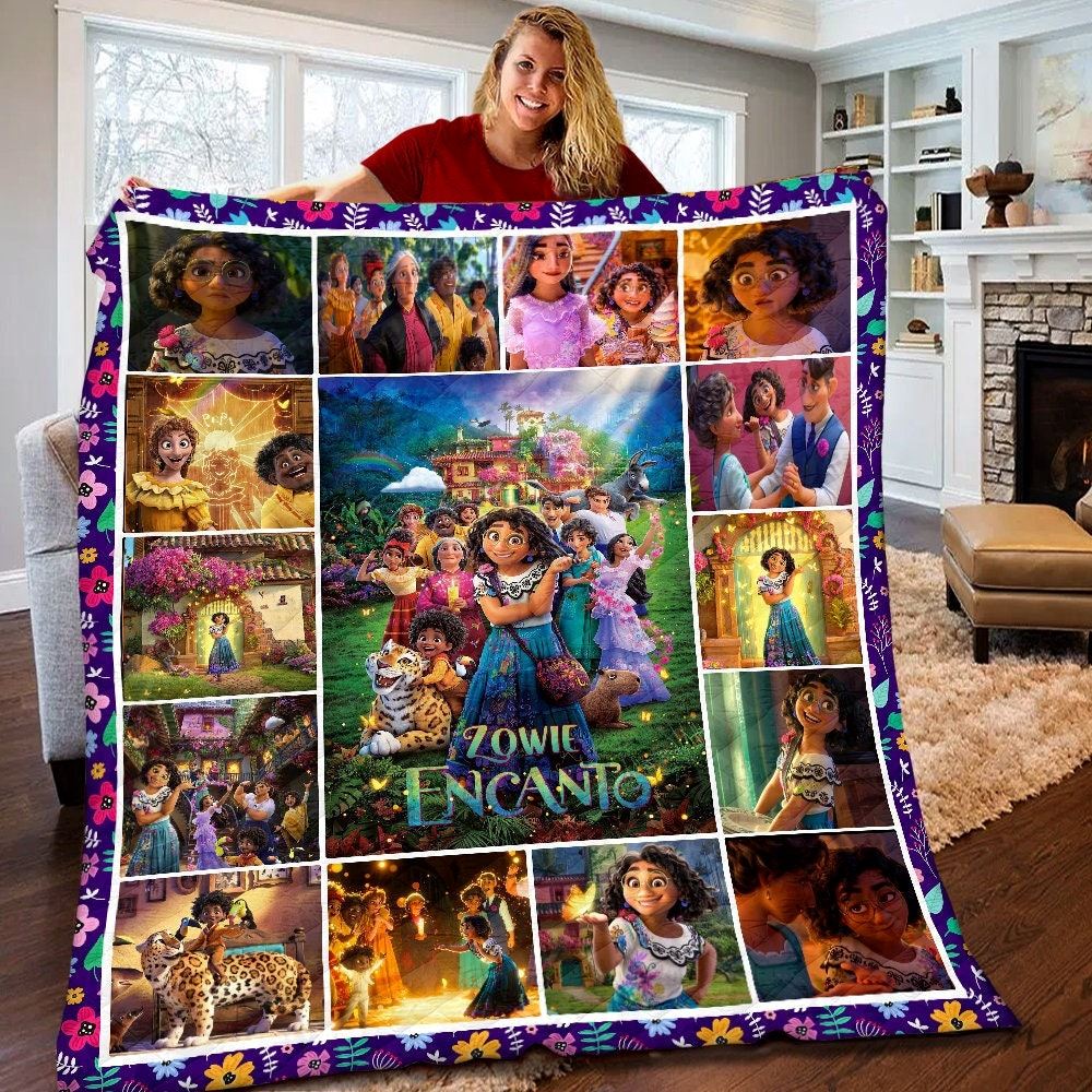 Personalized Disney Encanto Quilt Disney Encanto Fleece Blanket Disney Encanto Birthday Gifts Disney Encanto Christmas Gifts For Kids