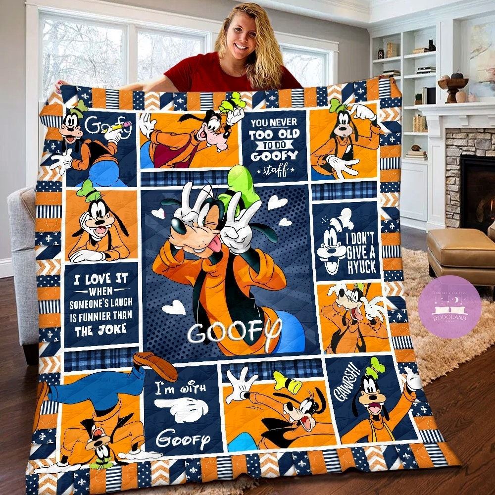 Personalized Disney Goofy Quilt Goofy Fleece Blanket Disney Goofy Birthday Theme Party Goofy Christmas Gift For Kids Tw8ft