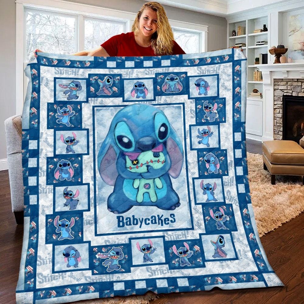 Personalized Disney Stitch Quilt Disney Lilo And Stitch Blanket Disney Stitch Birthday Gifts Disney Stitch Christmas Gifts For Kids 5r4vw