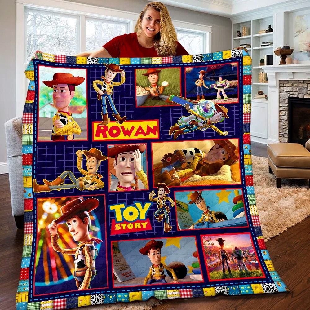 Personalized Disney Toy Story Quilt Toy Story Woody Blanket Toy Story Woody Buzz Lightyear Birthday Gifts Disney Christmas Gifts Ohty1