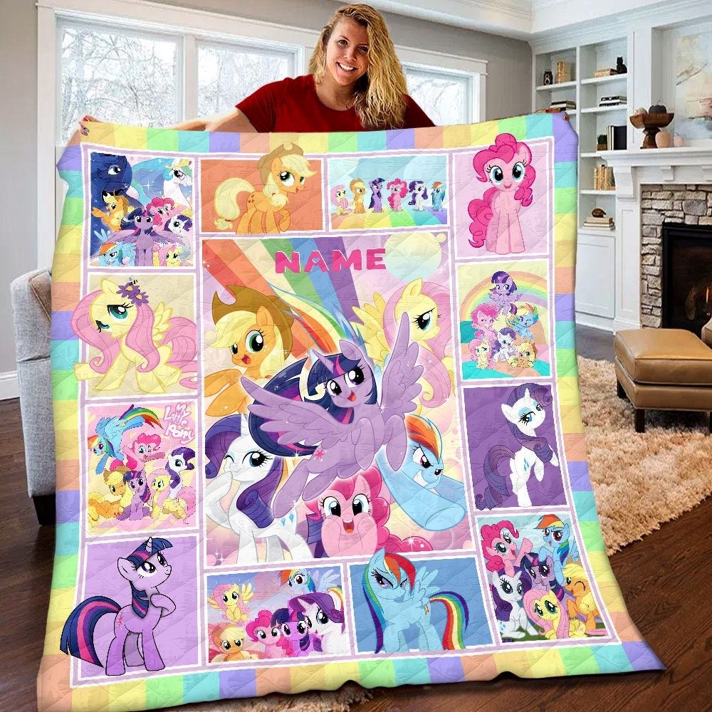 Personalized My Little Pony Quilt My Little Pony Blanket My Little Pony Birthday Gifts My Little Pony Christmas Gift For Kids