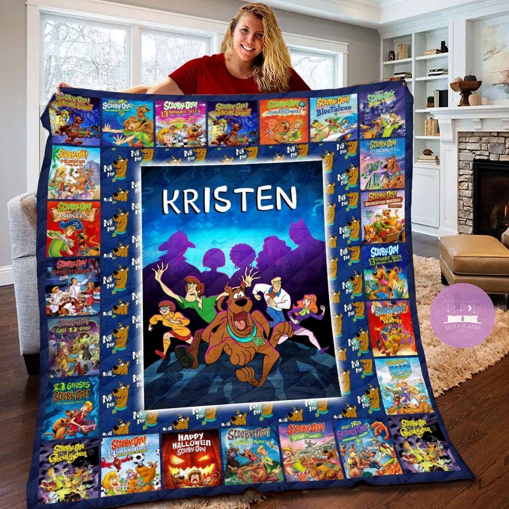 Personalized Scooby-doo Quilt Scooby Doo Fleece Blanket Scoobydoo Theme Party Scooby-doo Christmas Gifts For Kids