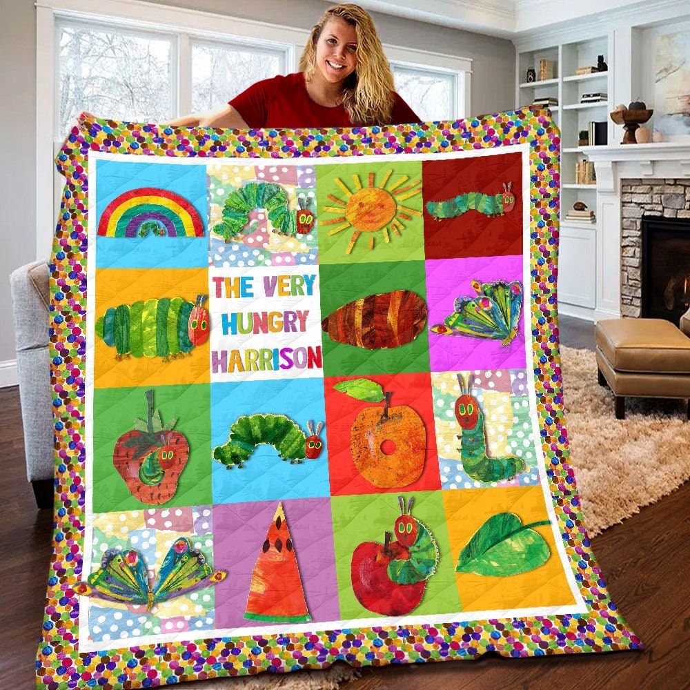 Personalized The Very Hungry Caterpillar Quilt The Very Hungry Caterpillar Fleece Blanket Hungry Caterpillar Birthday Gifts For Toddlers