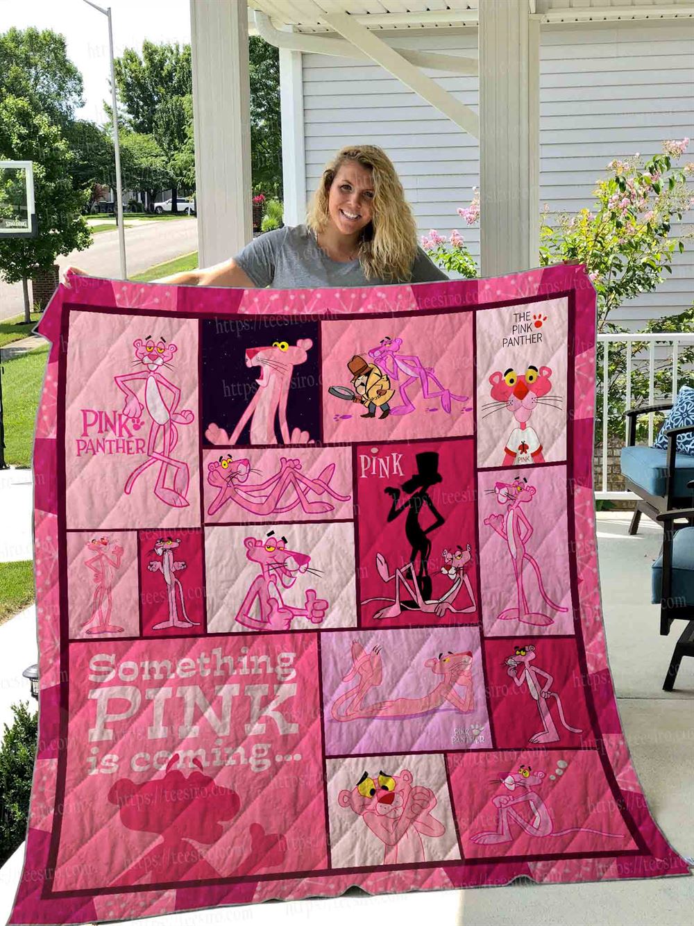 Pink Panther 2 Quilt Blanket 01