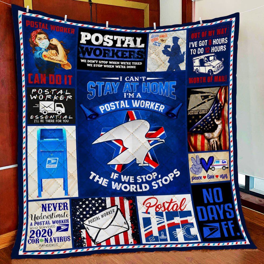 Postal Worker Quilt Blanket--80jgz