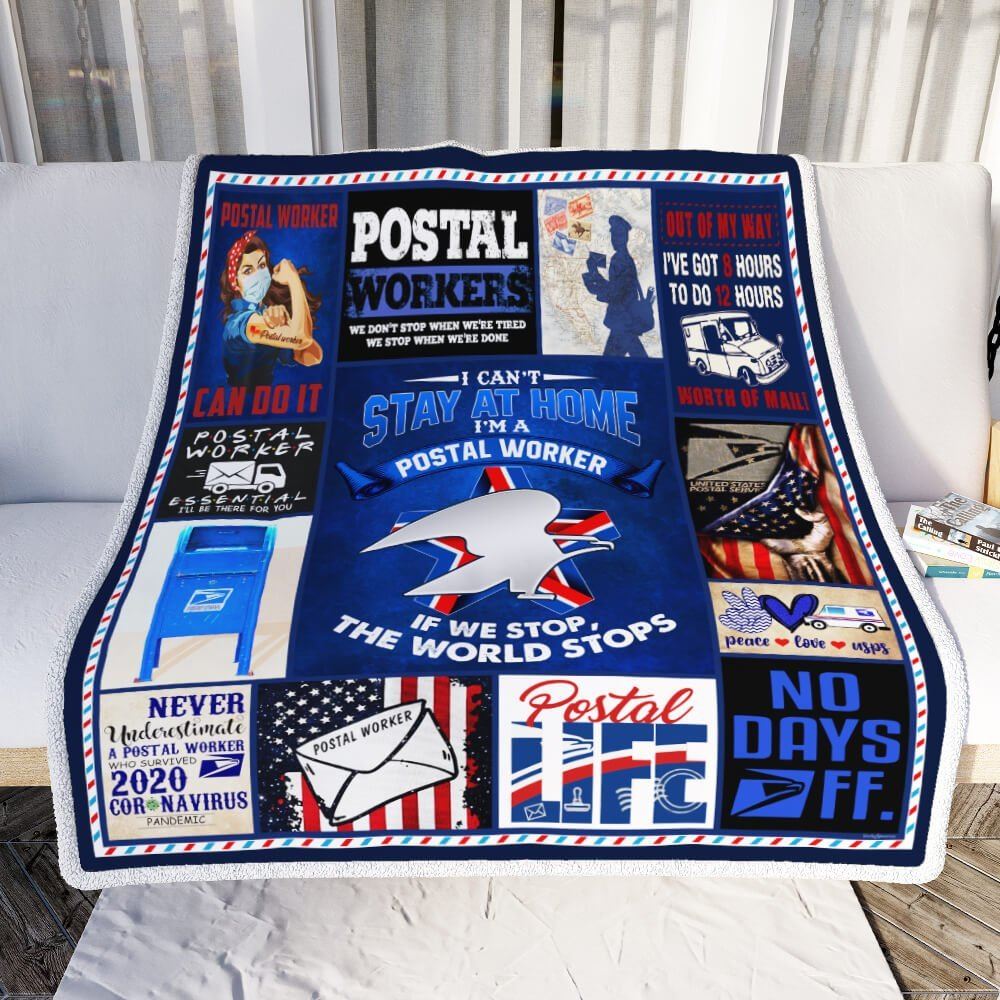 Postal Worker Quilt Blanket