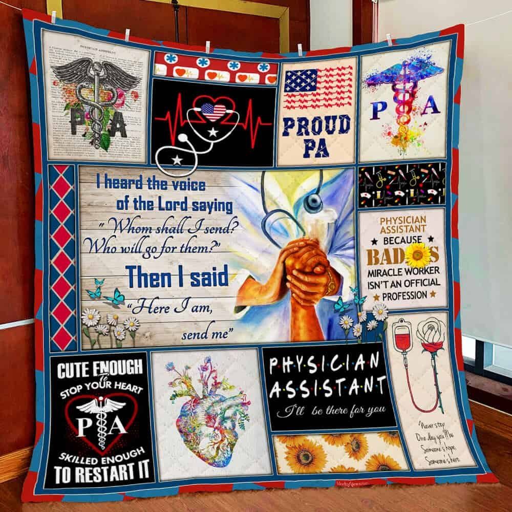 Proud Physician Assistant Quilt Blanket