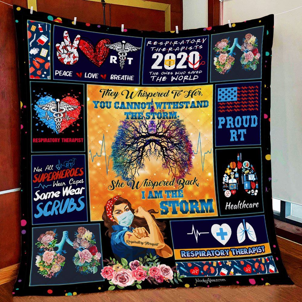 Proud Respiratory Therapist Quilt Blanket