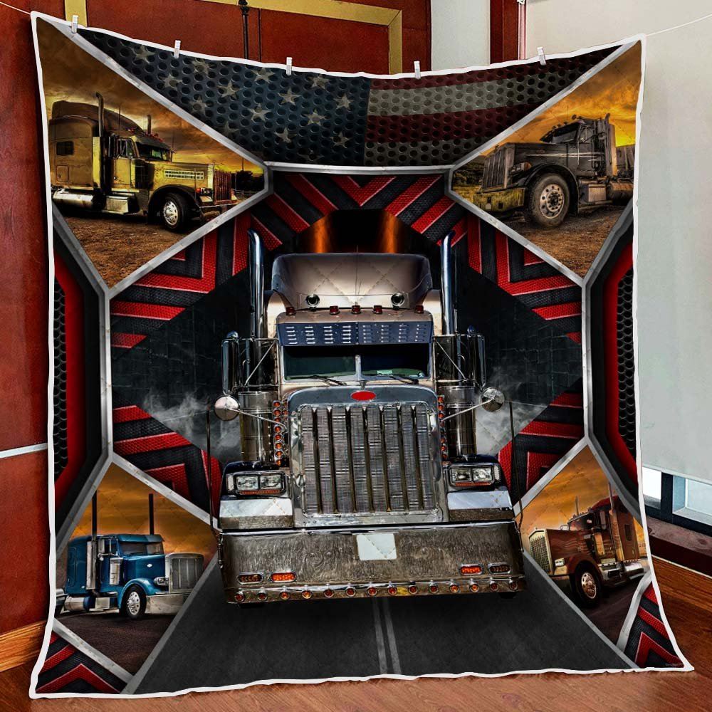 Proud Trucker Quilt Blanket