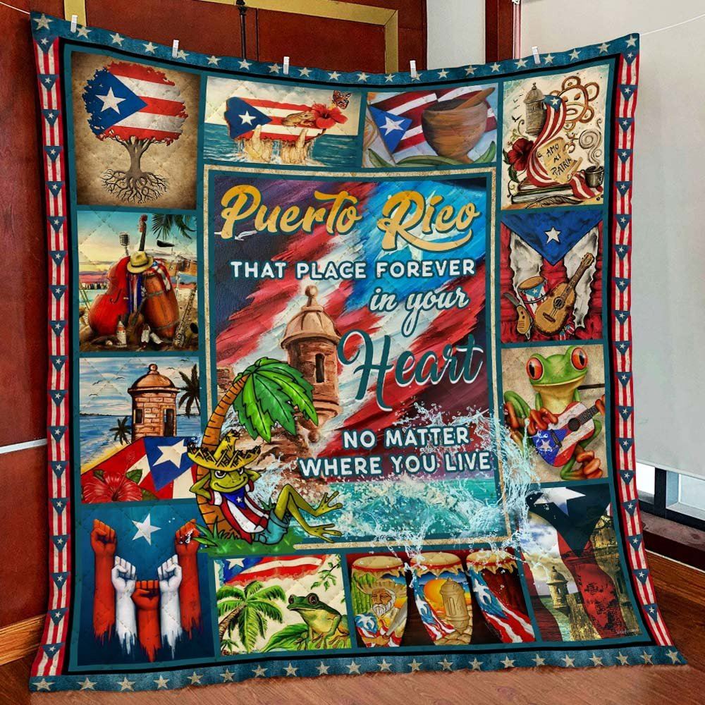 Puerto Rico That Place Forever In Your Heart Quilt Blanket