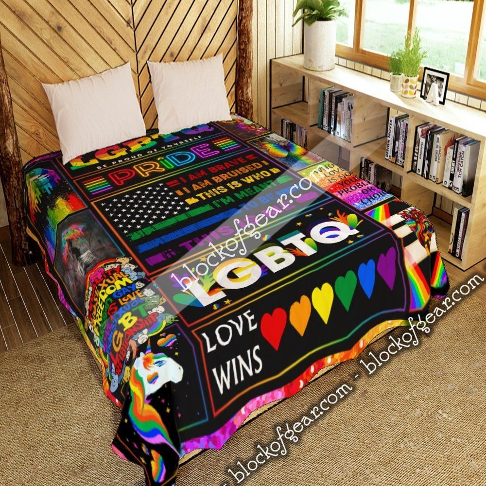 Rainbow Flag Lgbt Pride Quilt Blanket Qnn403