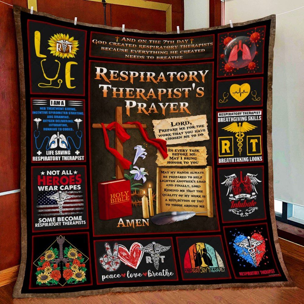 Respiratory Therapists Prayer Quilt Blanket