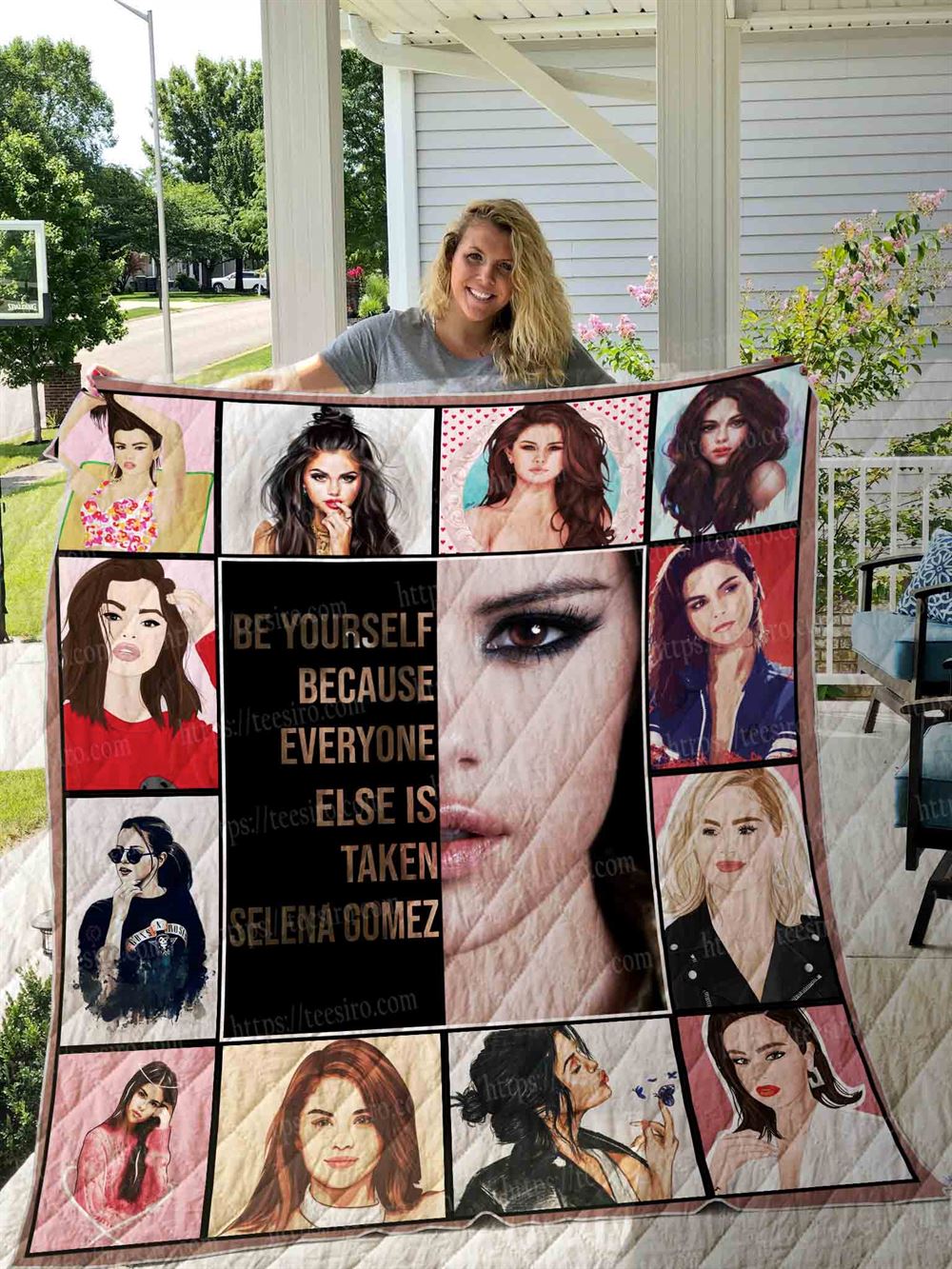 Selena Gomez Quilt Blanket 01