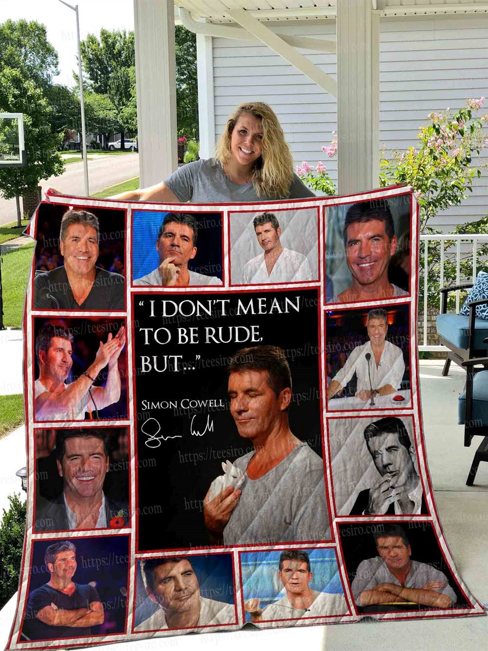 Simon Cowell Quilt Blanket 01