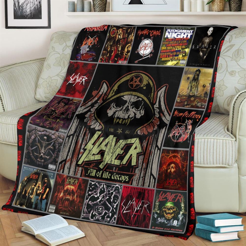 Slayer Band Album Covers Fleece Blanket