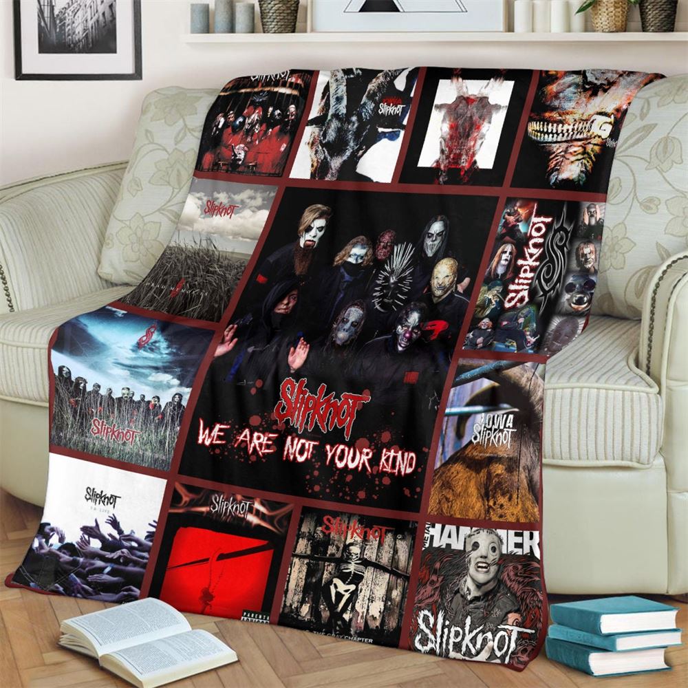 Slipknot Band Album Covers Fleece Quilt Blanket