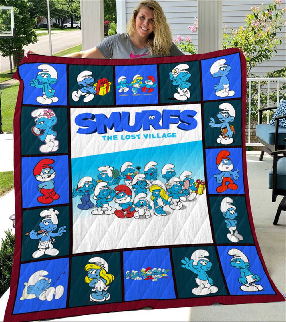 Smurf Quilt Blanket 02