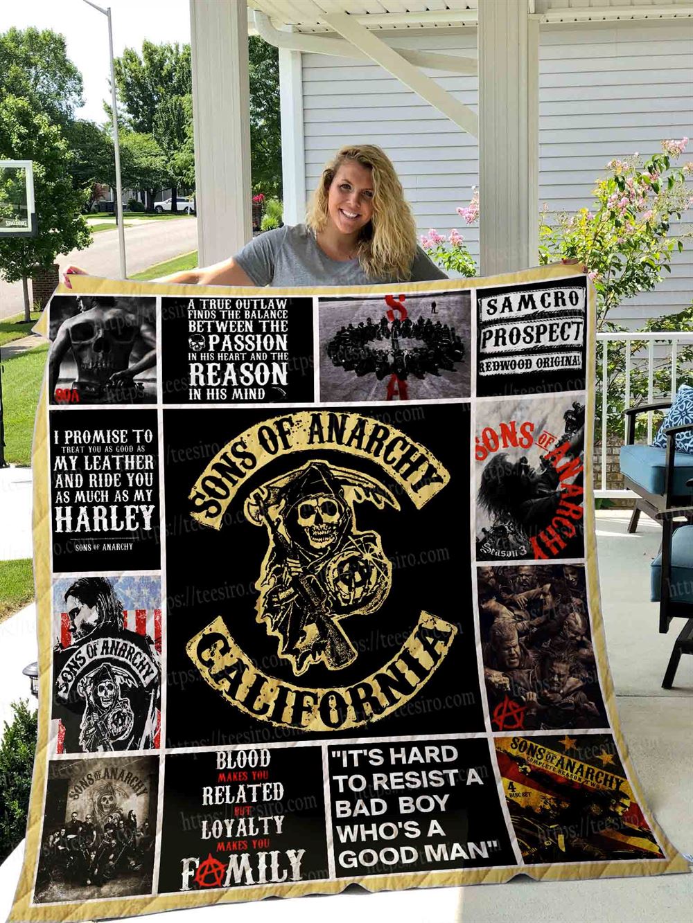 Sons Of Anarchy Quilt Blanket 01