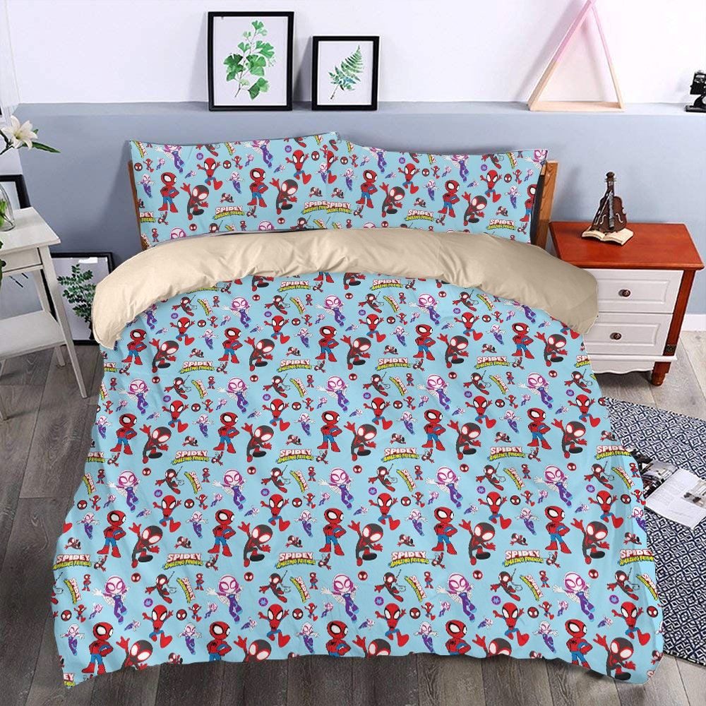 Spidey And His Amazing Friends Bedding Set Duvet Cover And Pillowcase Spidey Blanket Spider Gwen Spiderman Birthday Gifts