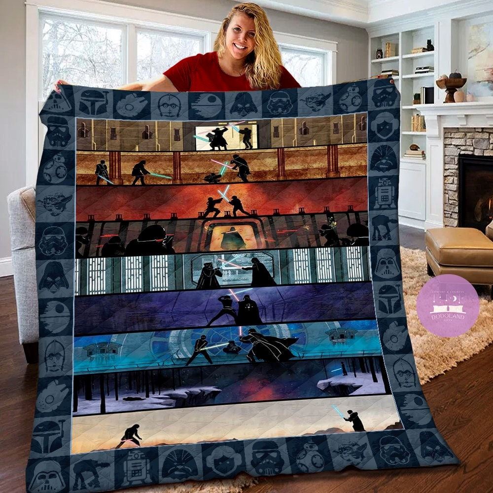 Star Wars Quilt Star Wars Fleece Blanket Star Wars Birthday Theme Party Star Wars Christmas Gifts