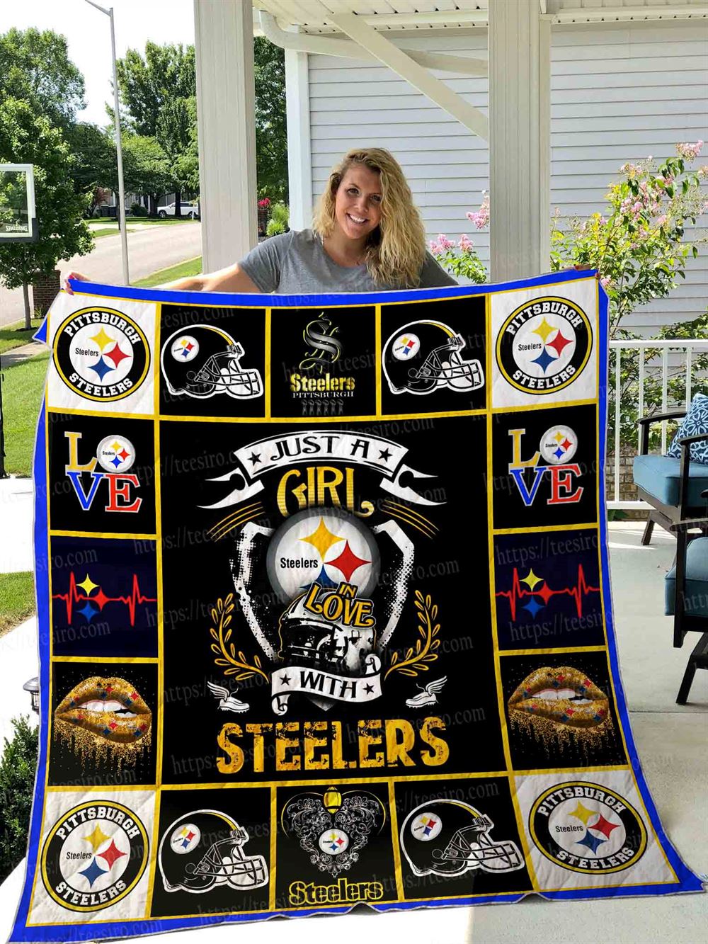 Steelers Girl 2 Quilt Blanket 01