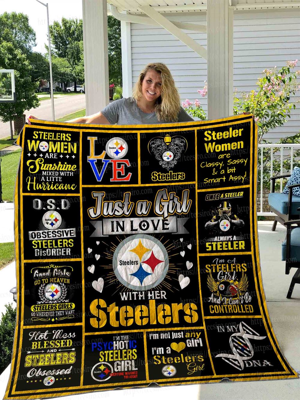 Steelers Girl Quilt Blanket 01