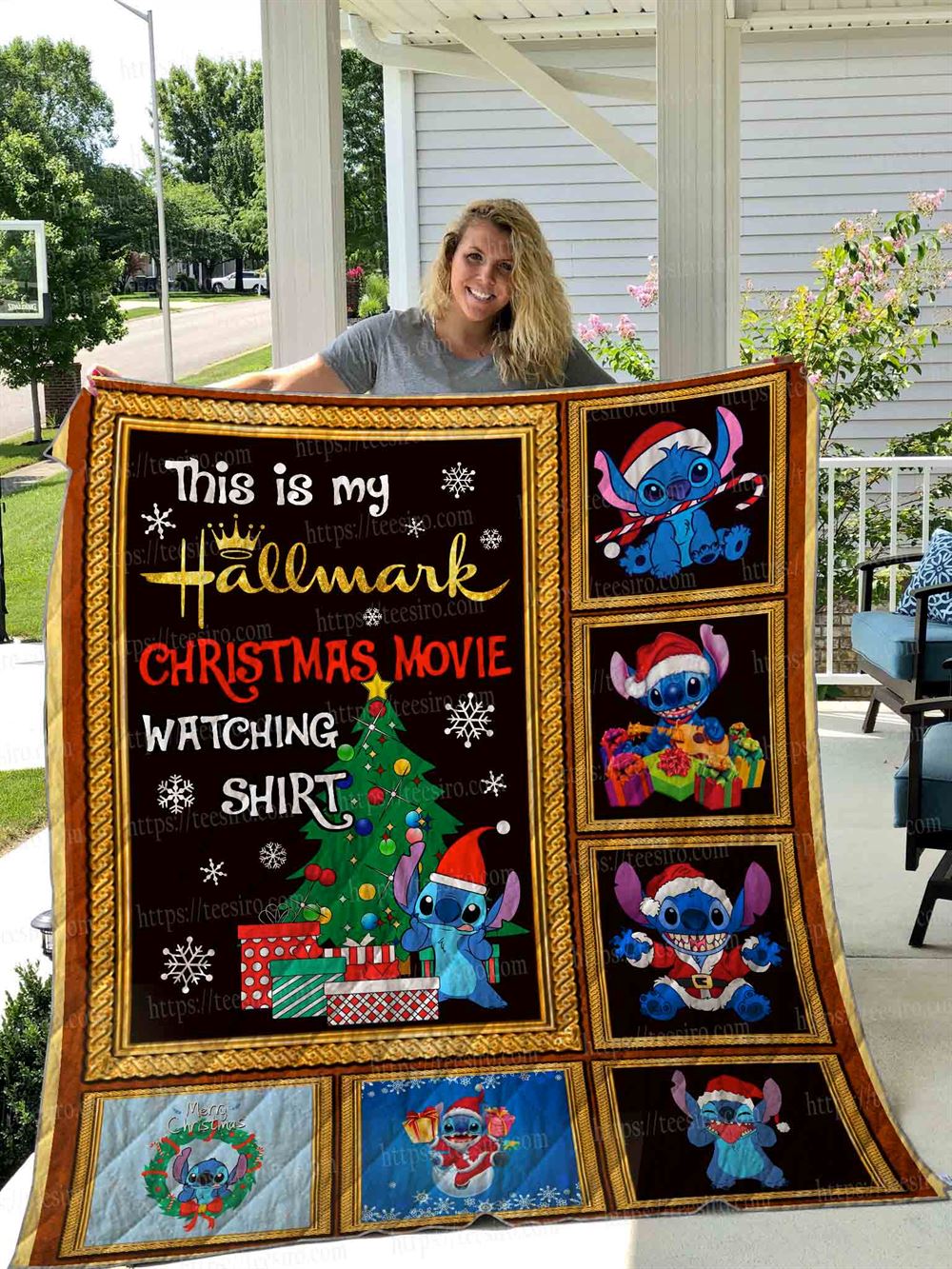 Stitch Christmas Quilt Blanket 01