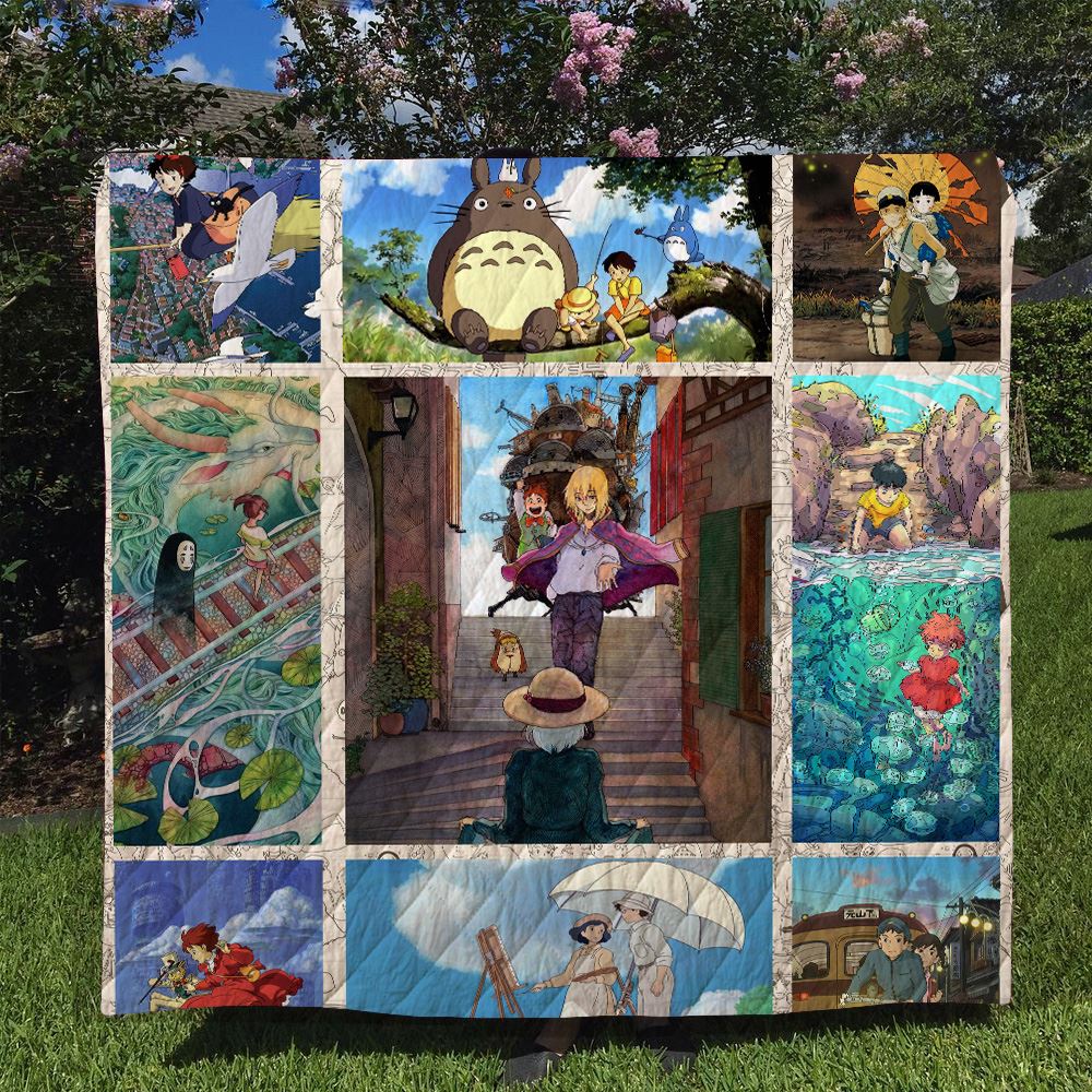 Studio Ghibli Movies Favorite Quilt Blanket