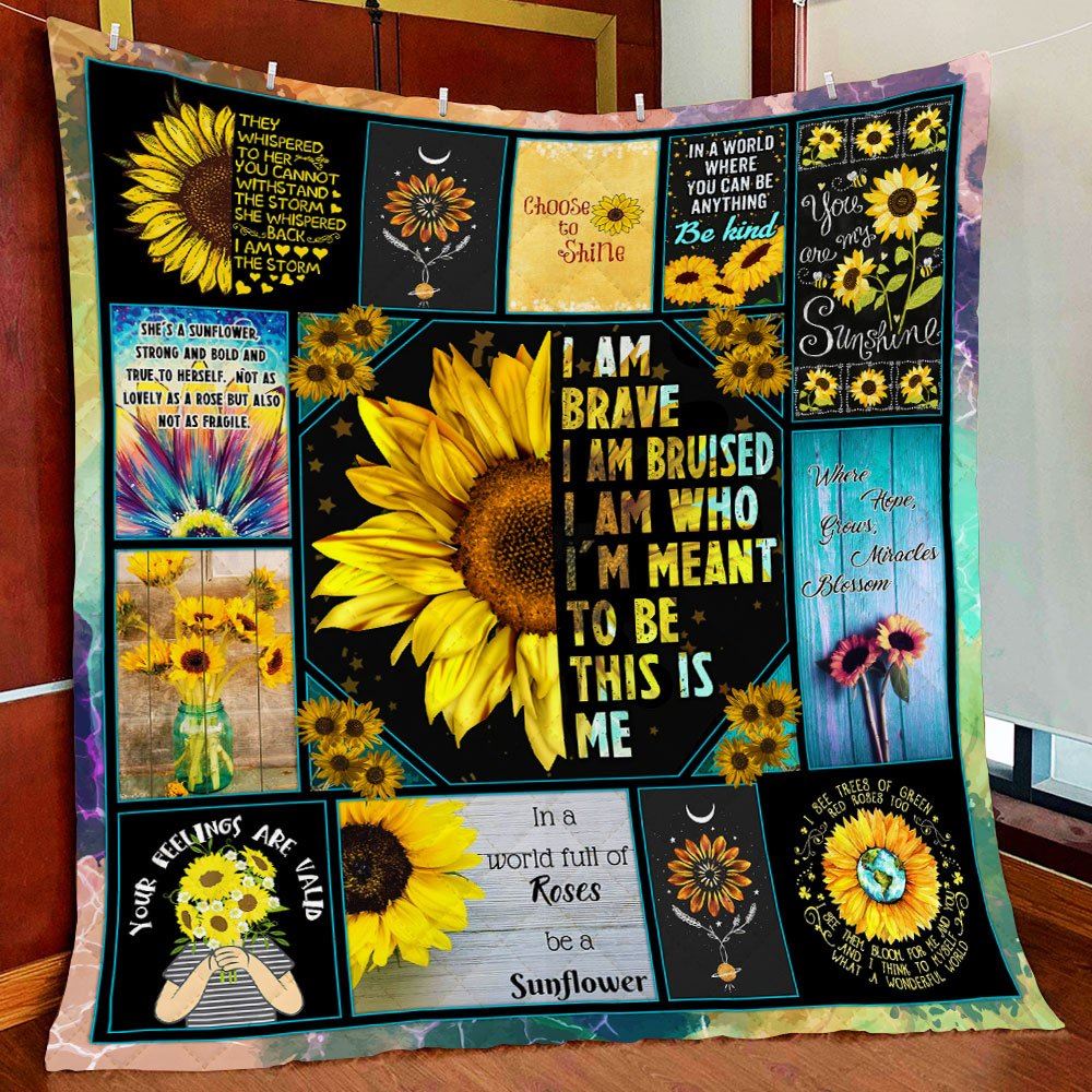 Sunflower Brave Quilt Blanket