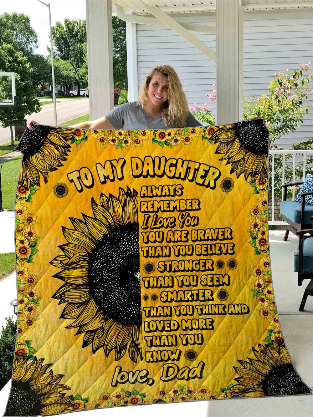 Sunflower Quilt Blanket 06