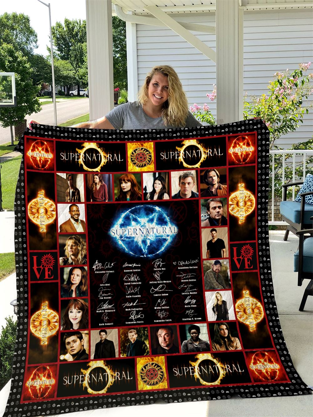 Supernatural V3 Quilt Blanket I1d1