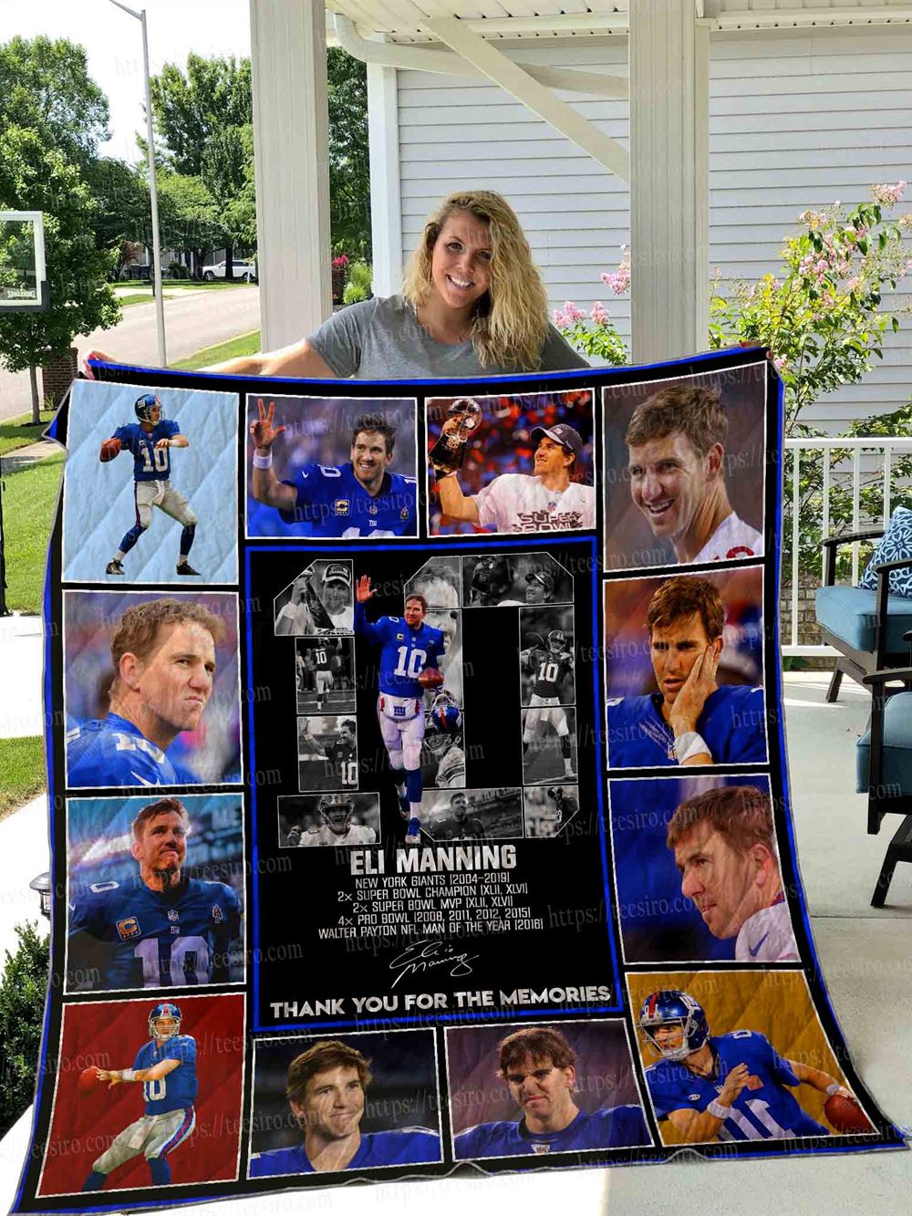 T-eli Manning Quilt Blanket 01