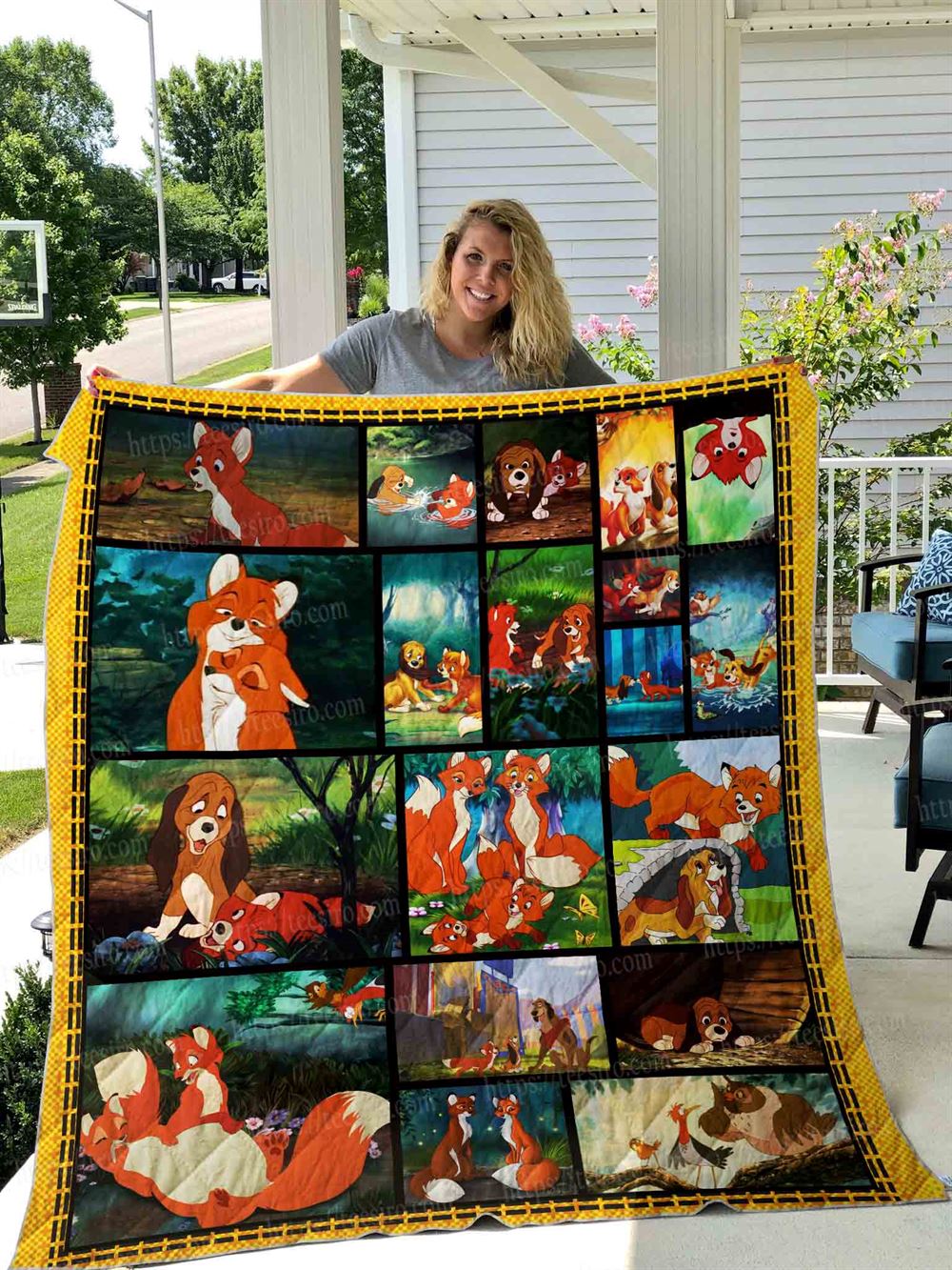 The Fox And The Hound Quilt Blanket 01