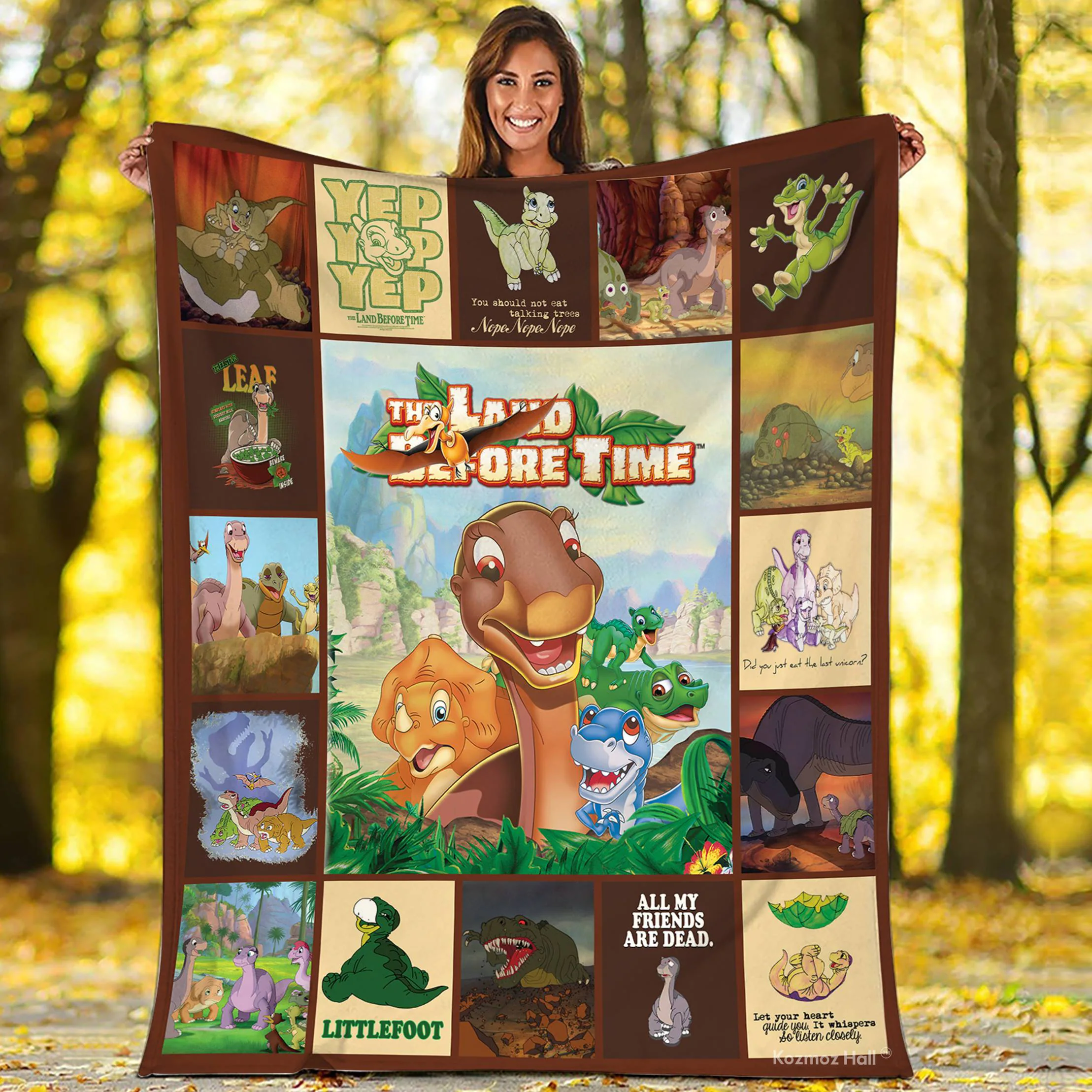 The Land Before Time Fleece Blanket The Land Before Time Characters Cera Littlefoot Ducky Blanket Christmas Gifts Birthday Gifts