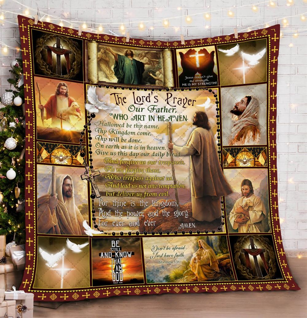 The Lords Prayer Our Father Quilt Blanket