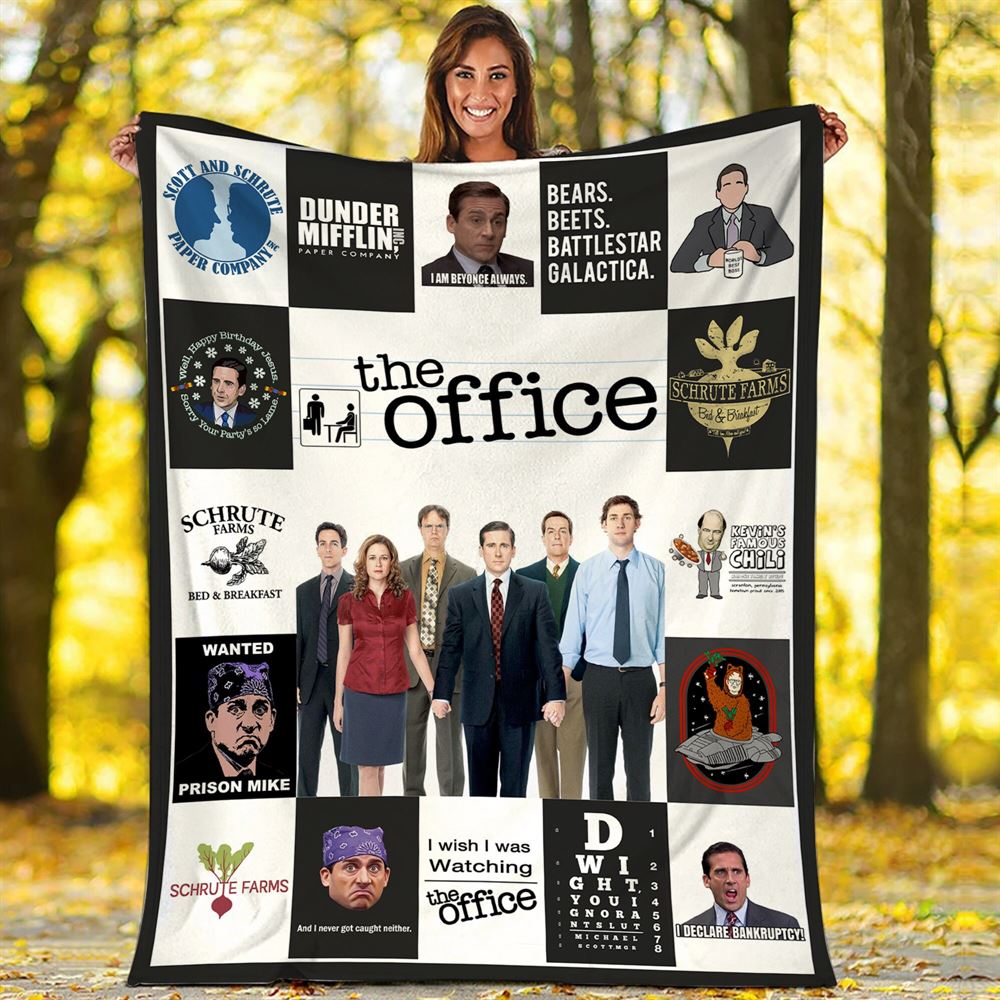 The Office Fleece Blanket The Office Characters Blanket Dunder Mifflin Schrute Farms Blanket For Bed Couch Sofa Christmas Gifts