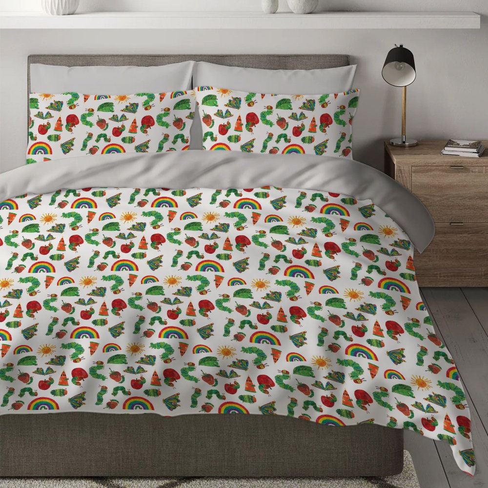 The Very Hungry Caterpillar Bedding Set Duvet Cover And Pillowcase The Very Hungry Caterpillar Pattern Quilt Blanket Birthday Gifts Prp09