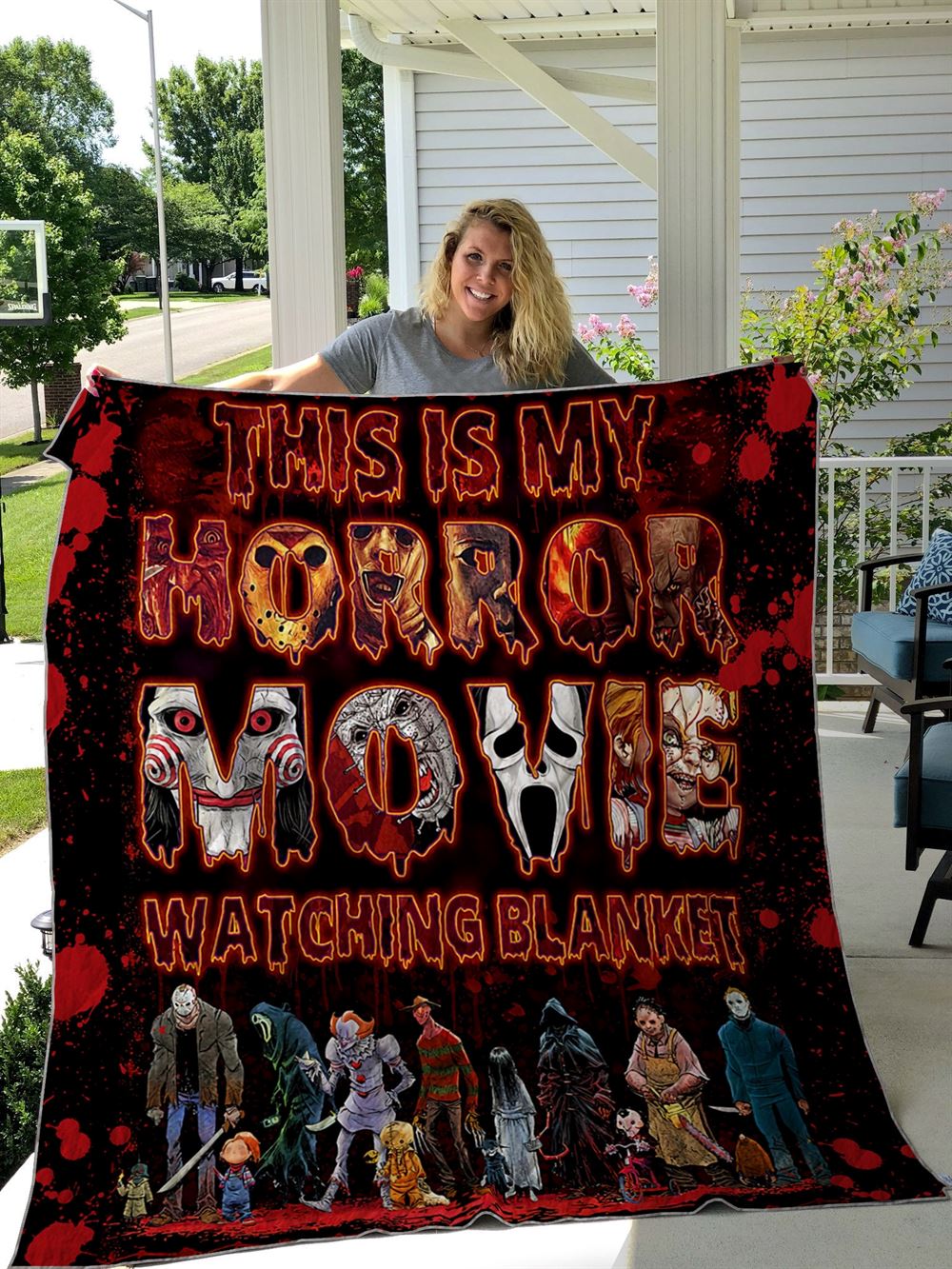 This Is My Horror Movie Quilt Fleece Halloween Blanket House Decoration