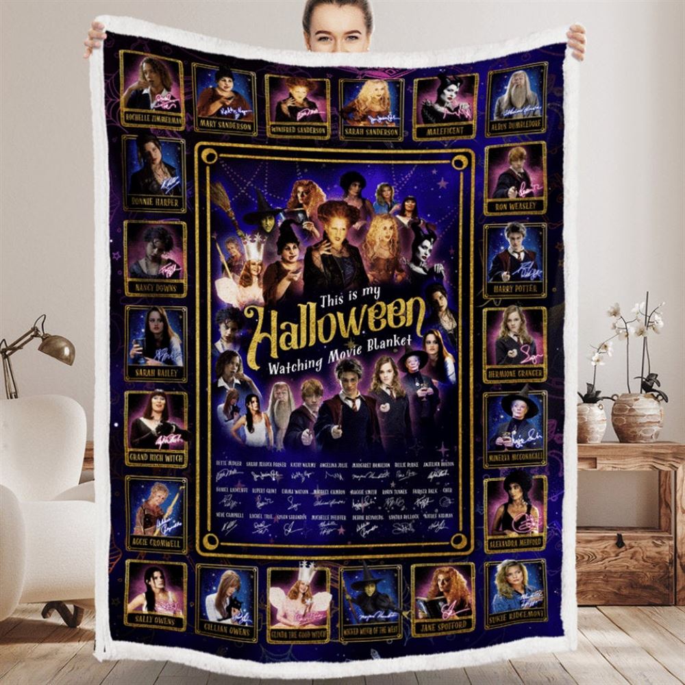 This My Halloween Movie Witches Blanket House Decoration