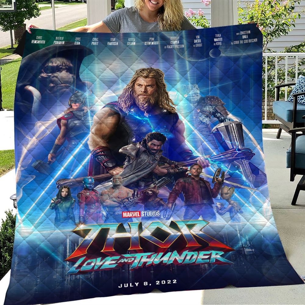 Thor Love And Thunder Marvel Movies 2022 Blanket Quilt