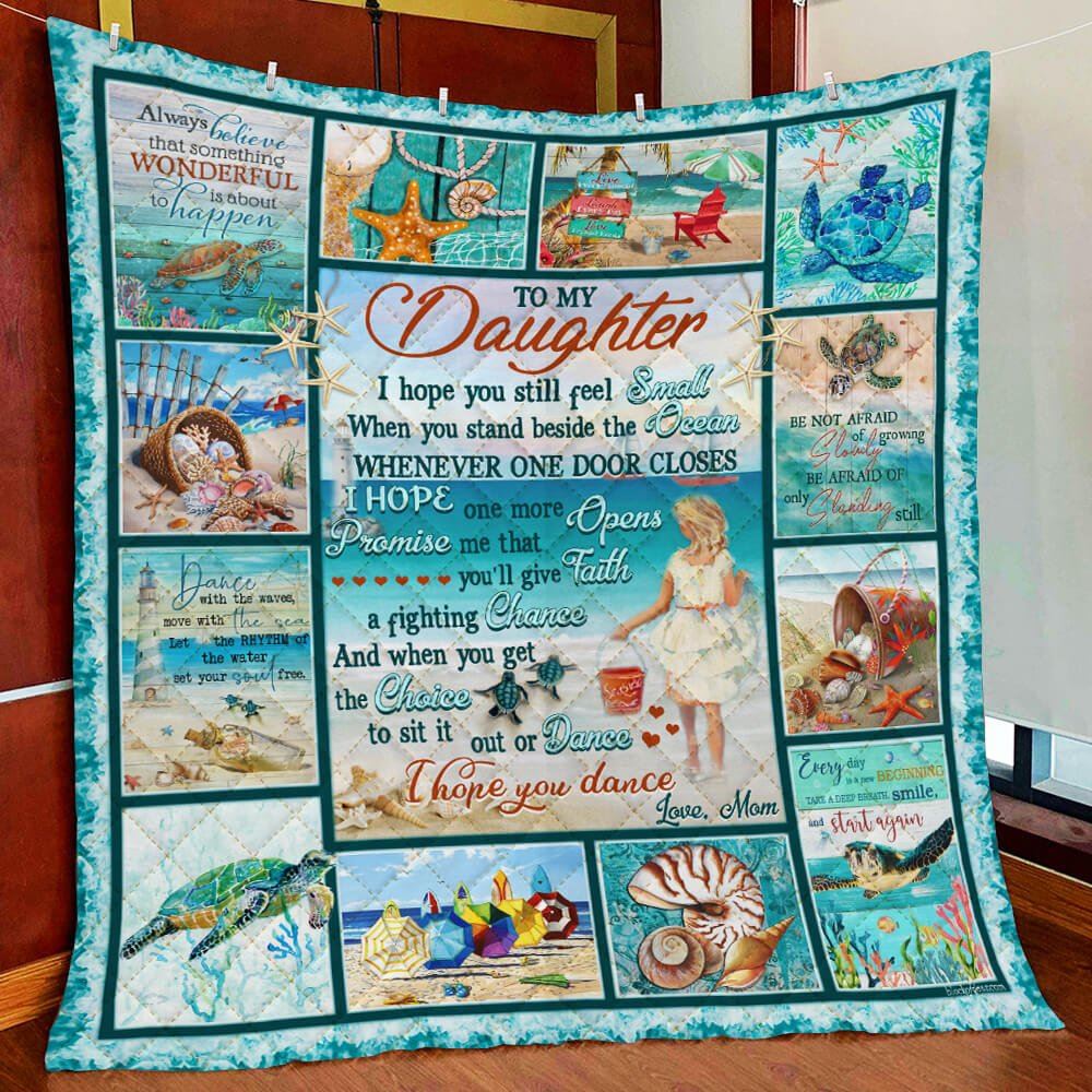 To My Daughter Quilt Blanket