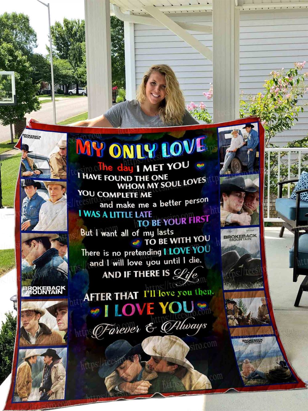 To My Love- Brokeback Mountain Quilt Blanket 01