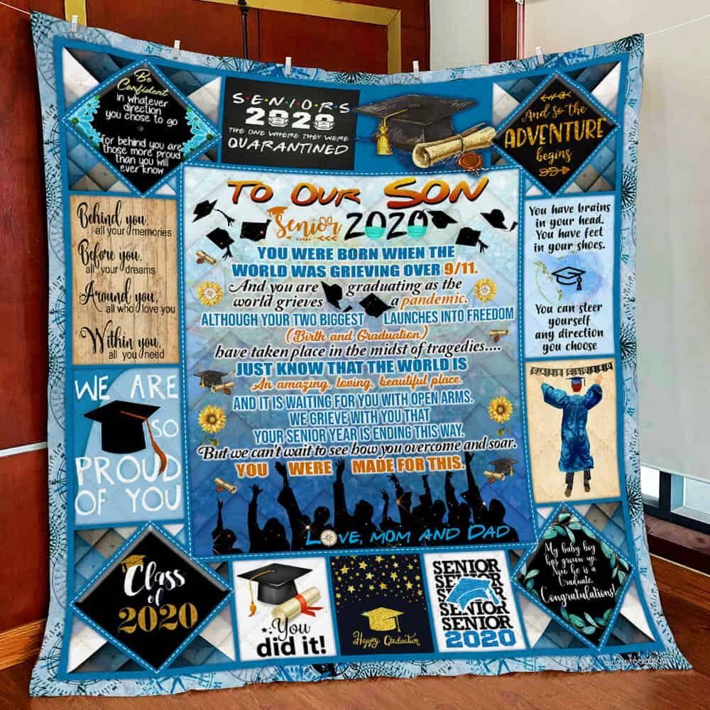 To Our Son Senior 2020 Congratulations Quilt Blanket