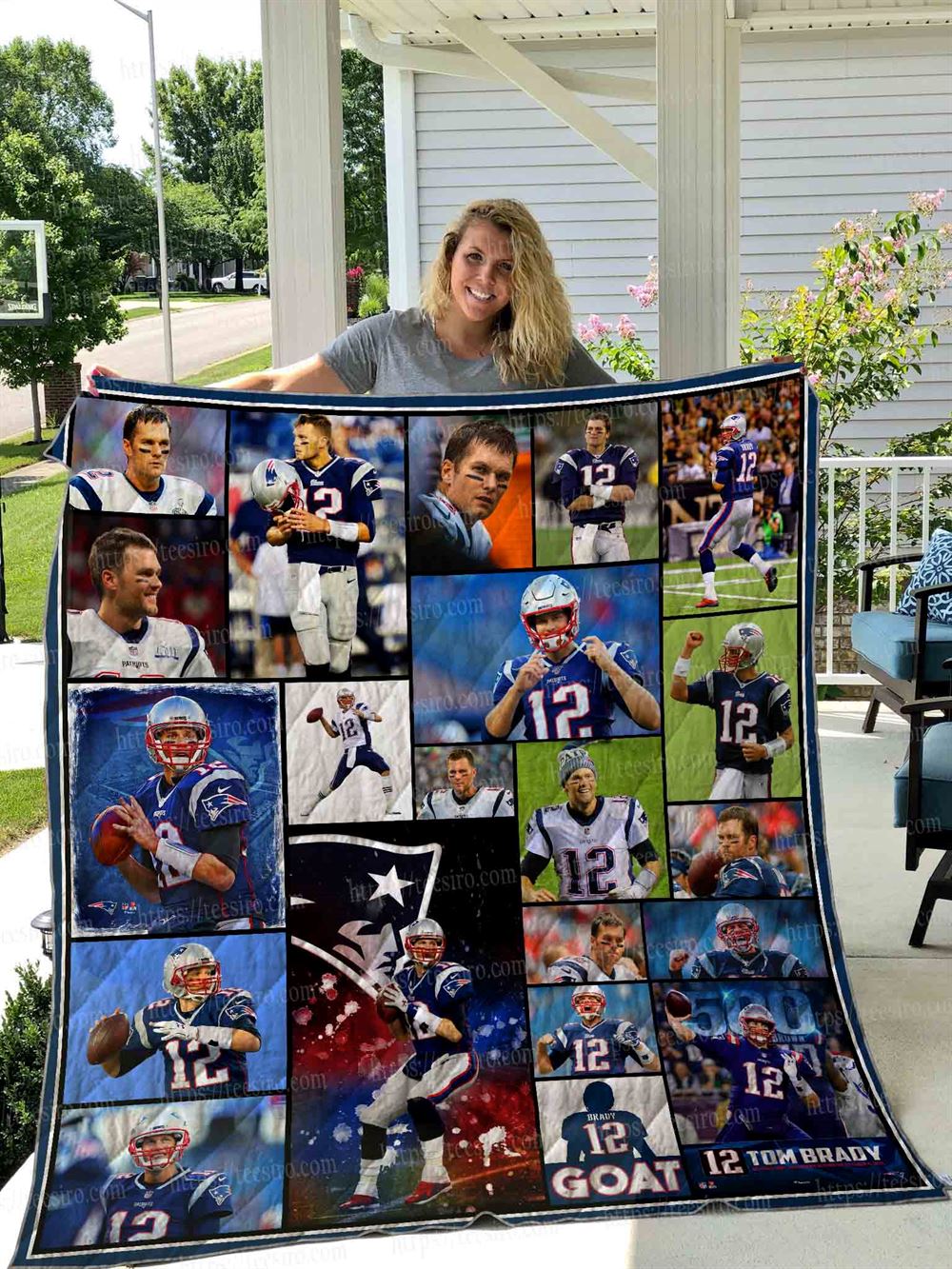 Tom Brady Patriots Quilt Blanket 01