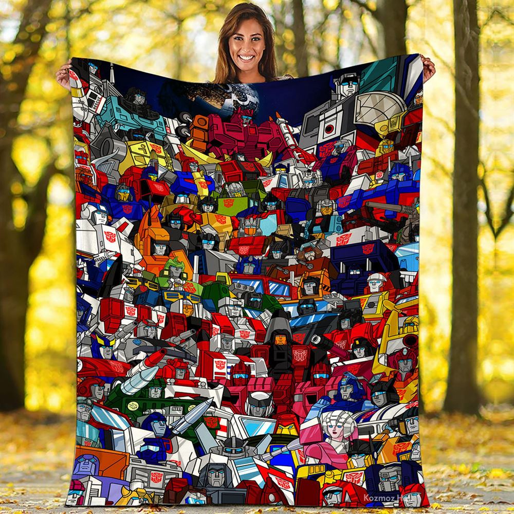 Transformers Fleece Blanket Transformers Characters Throw Blanket For Couch Sofa Christmas Gifts