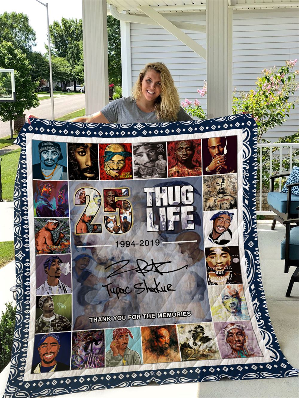 Tupac Shakur Quilt Blanket I1d2