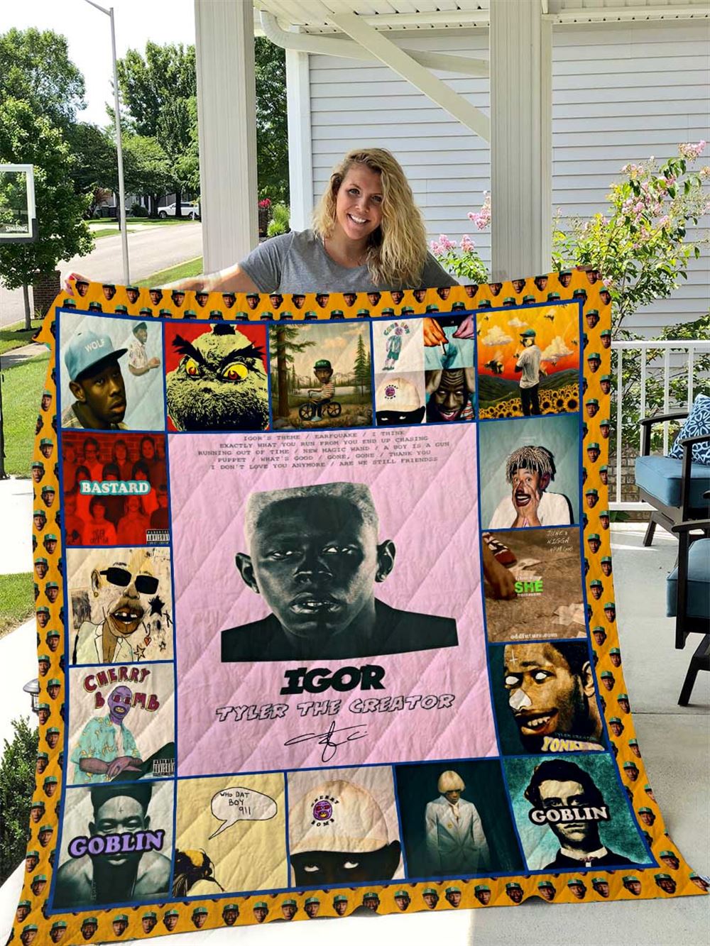 Tyler The Creator Quilt Blanket I1d1